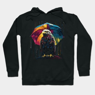 Eagle Rainy Day With Umbrella Hoodie